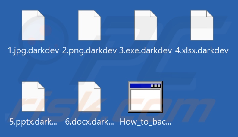 File criptati dal ransomware DarkDev (estensione .darkdev)