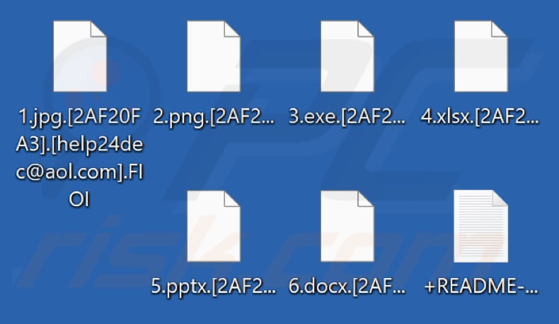 File criptati dal ransomware FIOI (estensione .FIOI)