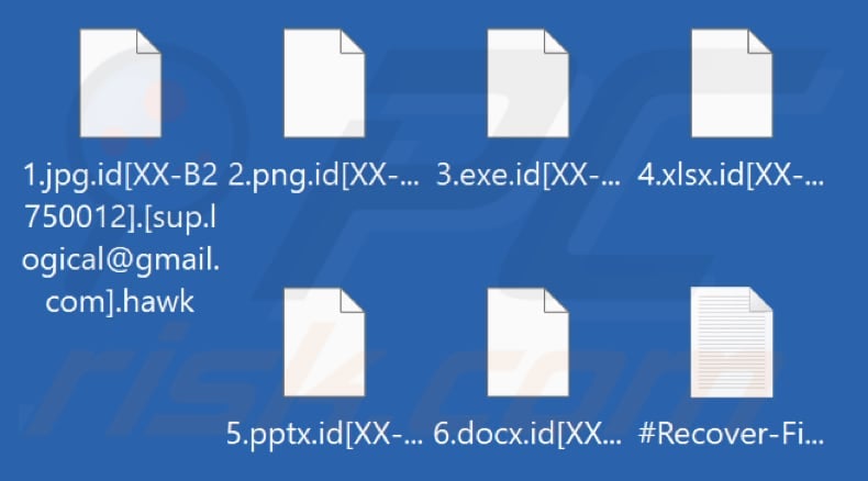 File criptati dal ransomware Hawk (estensione .hawk)