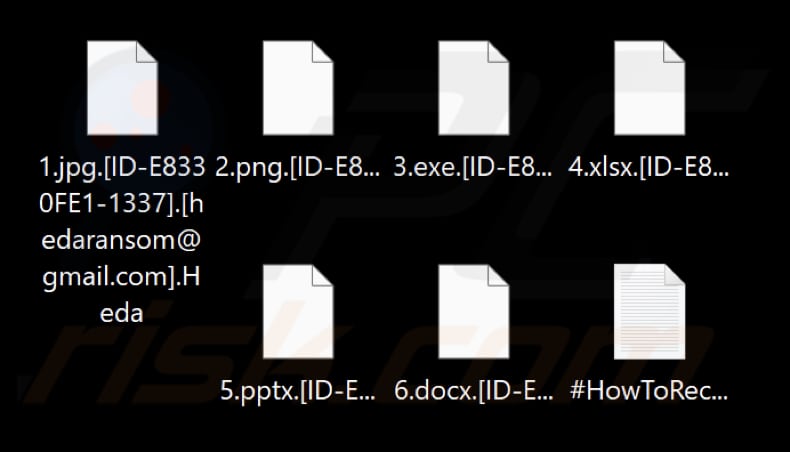 File criptati dal ransomware Heda (estensione .Heda)