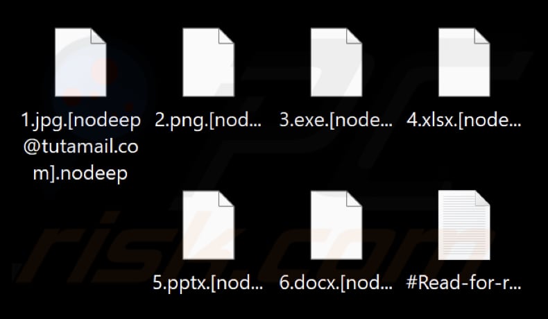 File criptati dal ransomware NoDeep (estensione .nodeep)