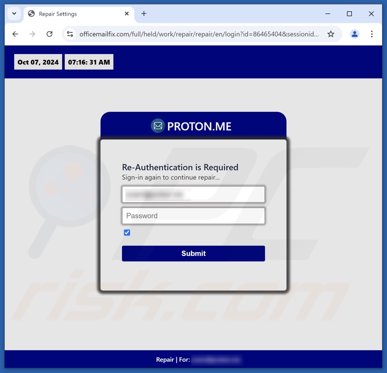 Proton.me e-mail truffa promossa sito di phishing