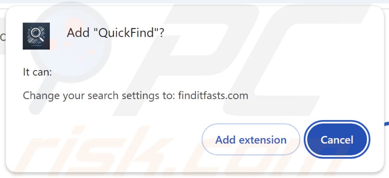 Il dirottatore del browser QuickFind chiede le autorizzazioni