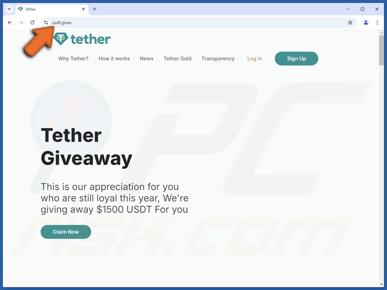 Tether Giveaway truffa