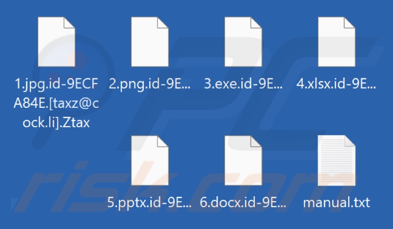 File criptati dal ransomware Ztax (estensione .Ztax)