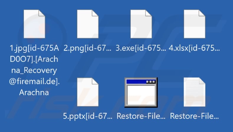 File criptati dal ransomware Arachna (estensione .Arachna)
