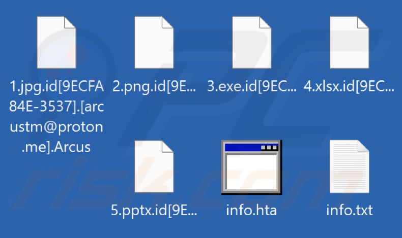 File criptati dal ransomware Arcus (estensione .Arcus)