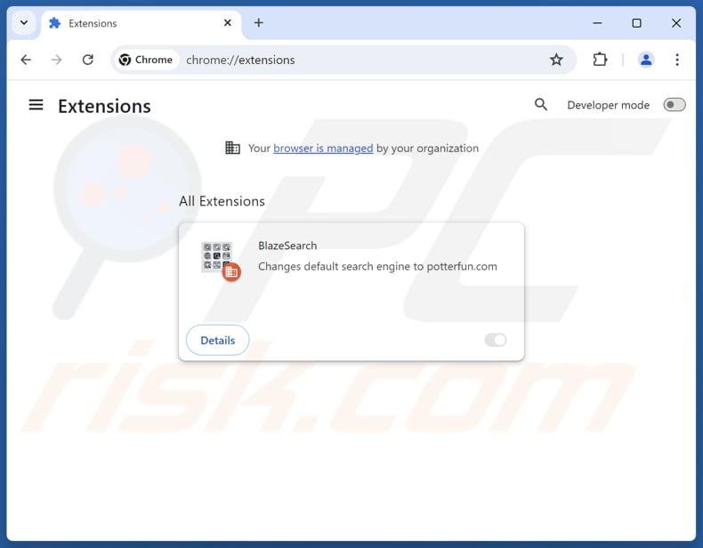 Rimozione delle estensioni di Google Chrome correlate a guardflares.com