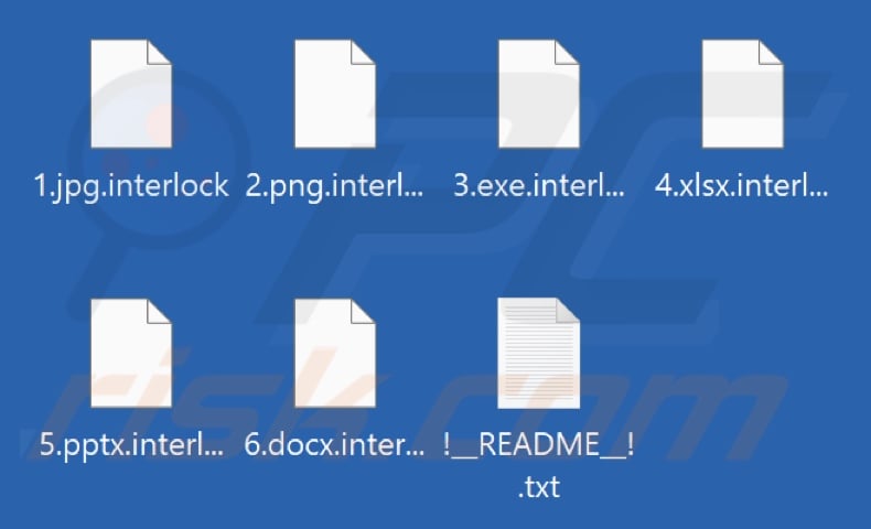 File criptati dal ransomware Interlock (estensione .interlock)