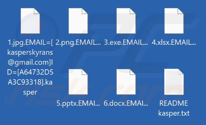 File crittografati dal ransomware Kasper (estensione.kasper)