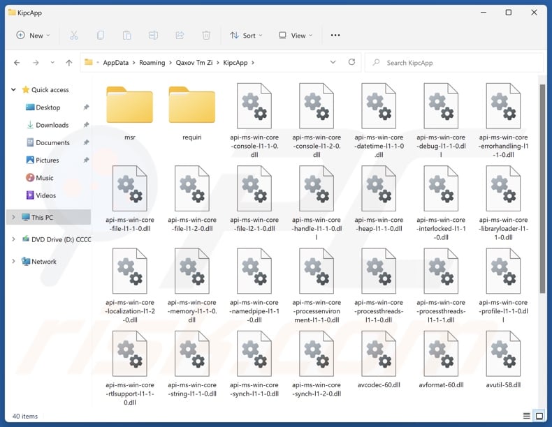 KipcApp cartella di installazione dell'applicazione indesiderata