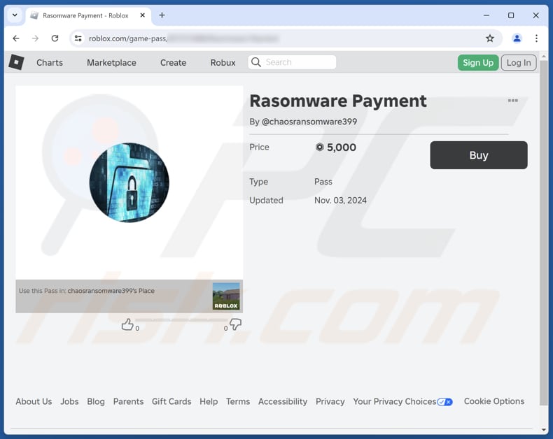 MrBeast ransomware sito web di pagamento