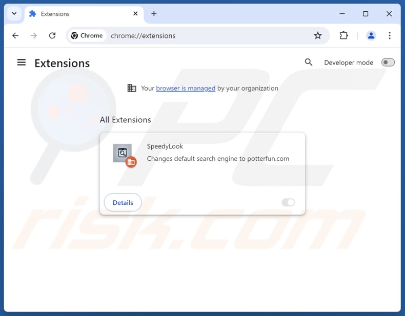 Rimozione delle estensioni di Google Chrome correlate a guardflares.com