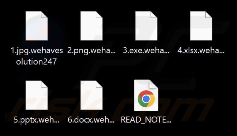 File crittografati dal ransomware WeHaveSolution (estensione .wehavesolution247)