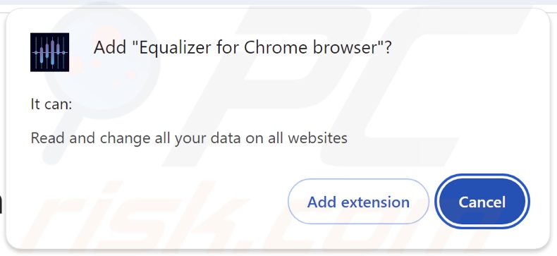 Equalizer per il browser Chrome richiede varie autorizzazioni