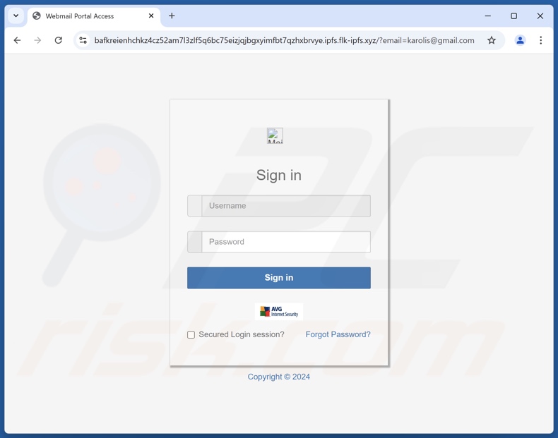 Failed Login Attempt e-mail truffa promossa sito di phishing