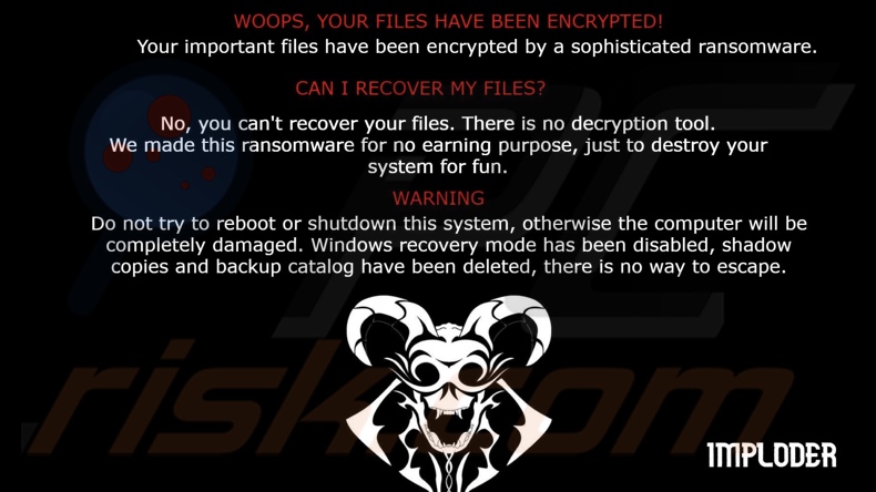 Imploder ransomware Carta da parati