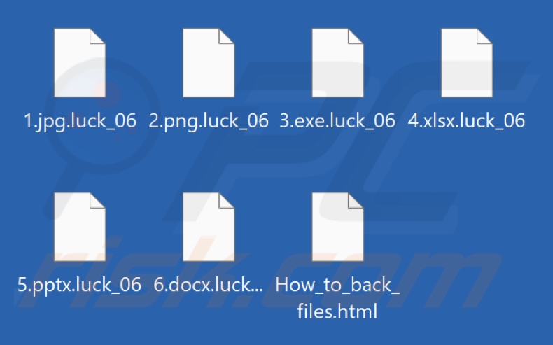 File criptati dal ransomware Luck (MedusaLocker) (estensione .luck_06)