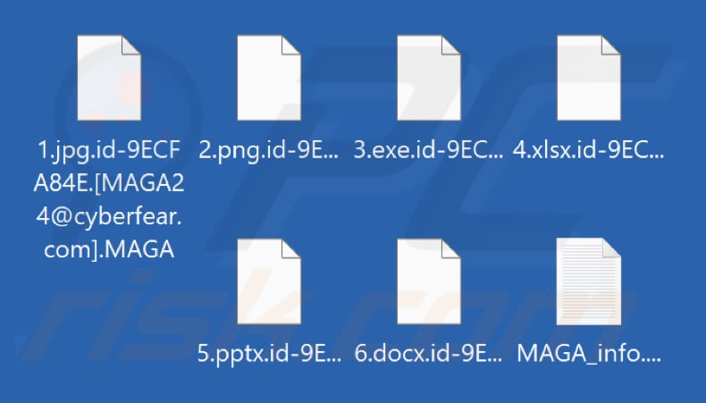 File criptati dal ransomware MAGA (estensione .MAGA)