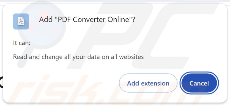 PDF Converter Online adware autorizzazioni