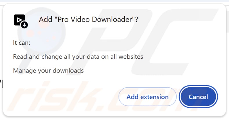 Pro Video Downloader adware autorizzazioni