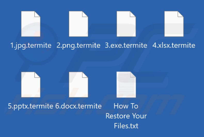 File criptati dal ransomware Termite (estensione .termite)