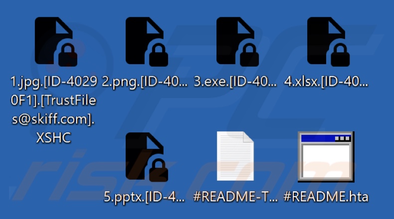 File criptati dal ransomware TRUST FILES (estensione .XSHC)
