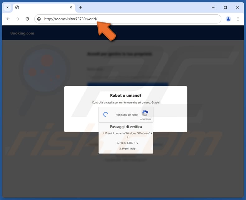 booking.com email truffa sito web ingannevole 2