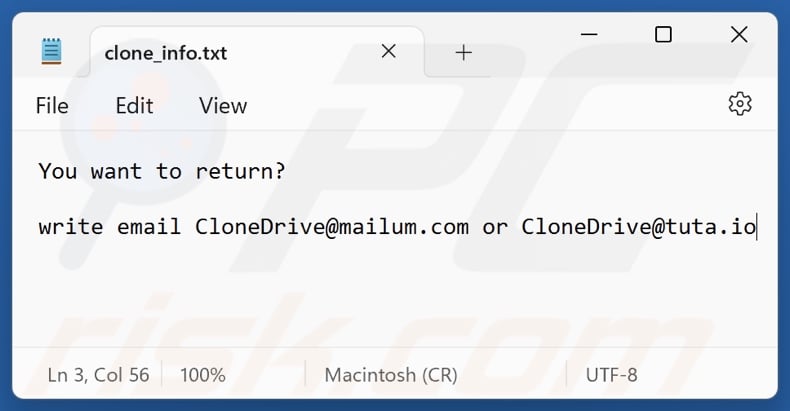 Clone ransomware file di testo (clone_info.txt)