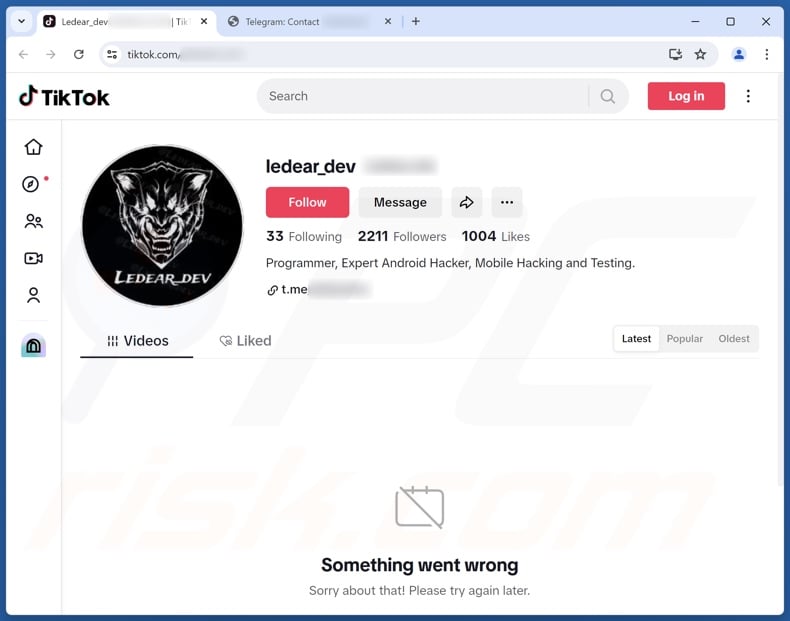 G700 trojan di accesso remoto promosso su TikTok