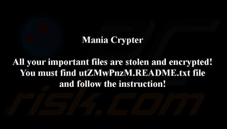 Mania Crypter ransomware Carta da parati