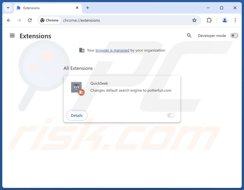 Rimozione delle estensioni di Google Chrome correlate a guardflares.com