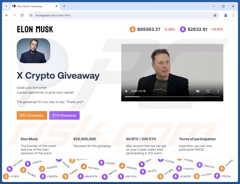 X Crypto Giveaway truffa