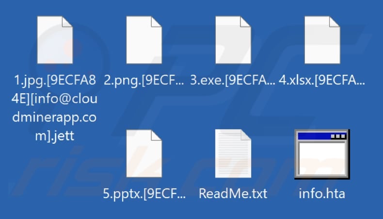 File criptati dal ransomware Jett (estensione .jett)