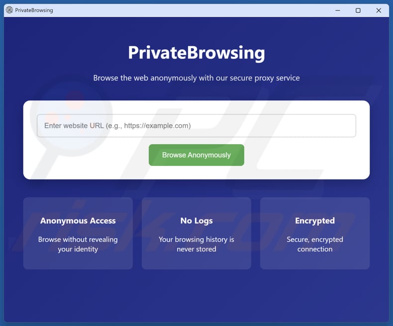 PrivateBrowsing applicazione indesiderata