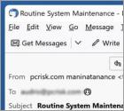 Routine System Maintenance Email Truffa