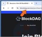 Crypto Drainer che si spaccia per il sito web di BlockDAG