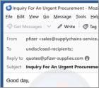 Pfizer Supply Email Truffa