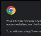 Your Chrome Version Does Not Include The Latest Update POP-UP Truffa