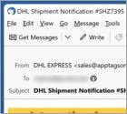 DHL - Incoming Shipment Notification Email Truffa