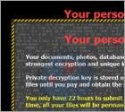 'Your personal files are encrypted' Virus