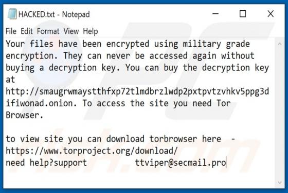 Smaug Ransomware