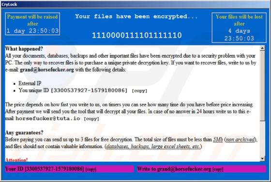 CryLock Ransomware