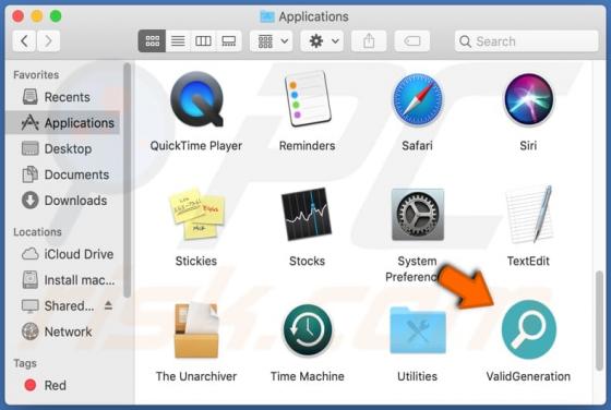 ValidGeneration Adware (Mac)