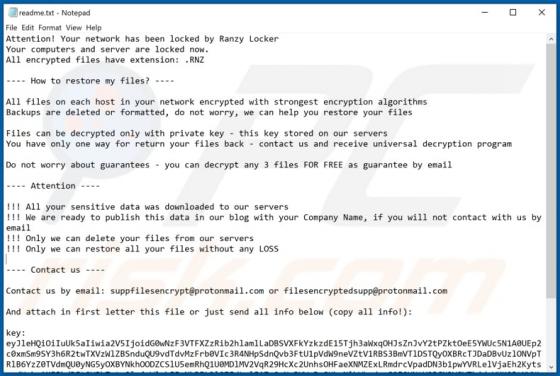 Ranzy Locker Ransomware