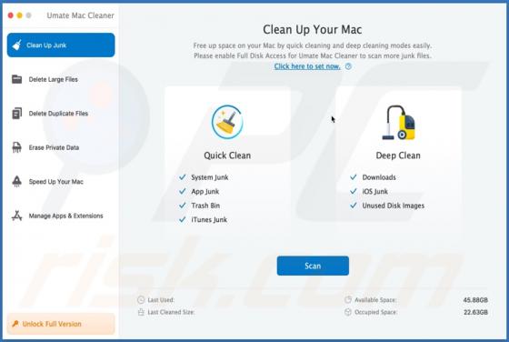 Umate Mac Cleaner Applicazione Indesiderata (Mac)