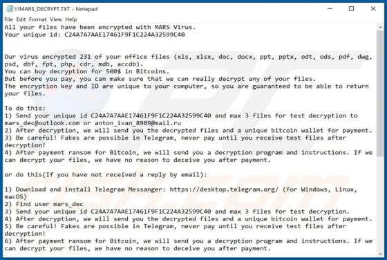 MARS Ransomware