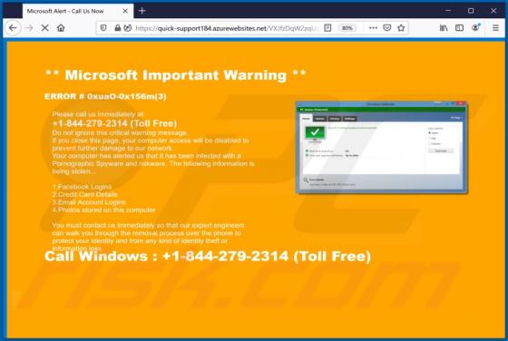 ERROR # 0xuaO-0x156m(3) POP-UP Truffa