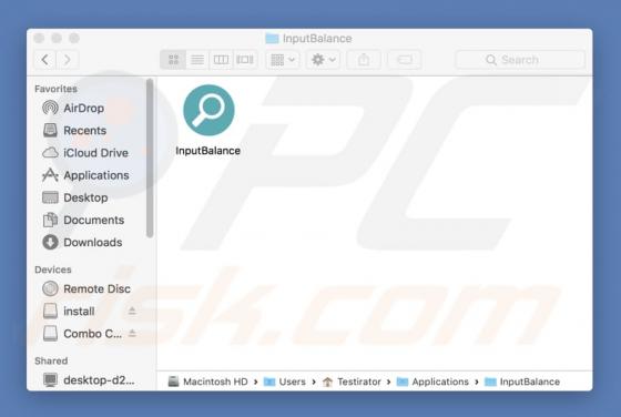 Adware InputBalance (Mac)