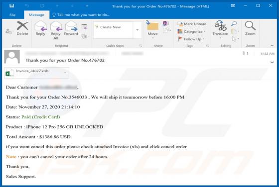 iPhone 12 Email Virus